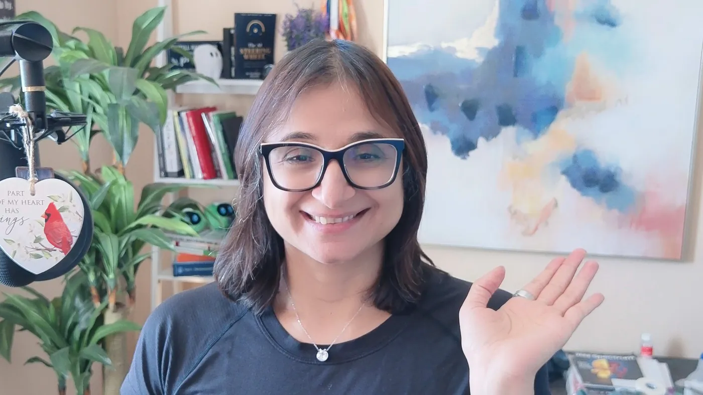 Mani Khanuja explaining a concept from her studio
